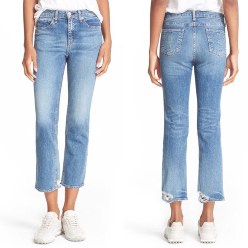 Rag & Bone Crop Stovepipe Jean in Belle Wash NWT